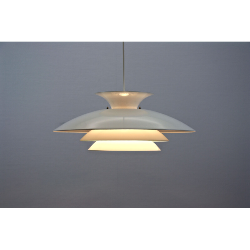 Mid-Century danish pendant light in white - 1960s