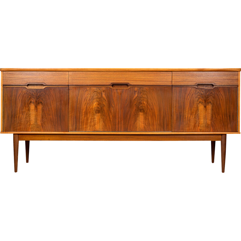 Mid century walnut and zebrano sideboard by Austinsuite, UK 1960