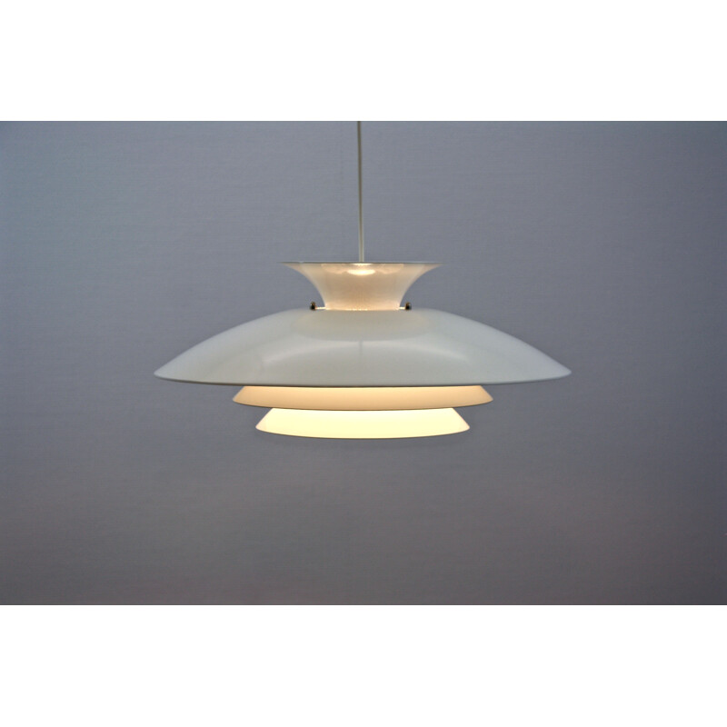 Mid-Century danish pendant light in white - 1960s