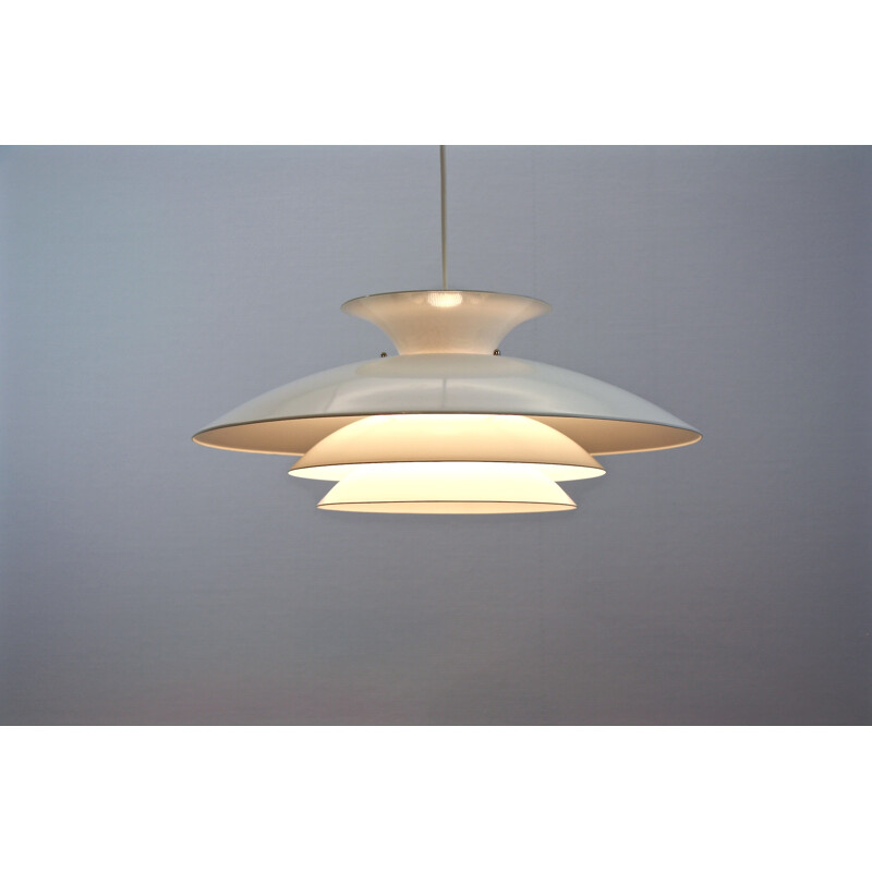 Mid-Century danish pendant light in white - 1960s