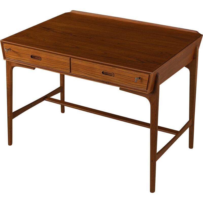 Vintage teak desk by Svend Aage Madsen for Sigurd Hansen, Denmark 1950s