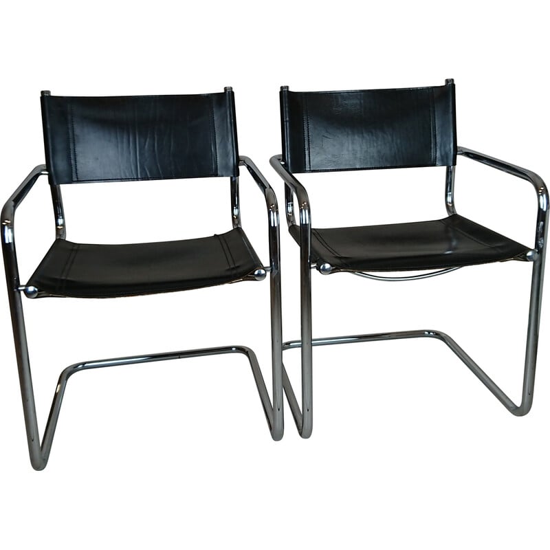 Paire de fauteuils vintage b34 en métal chromé par Marcel Breuer pour Matteo Grassi, 1960