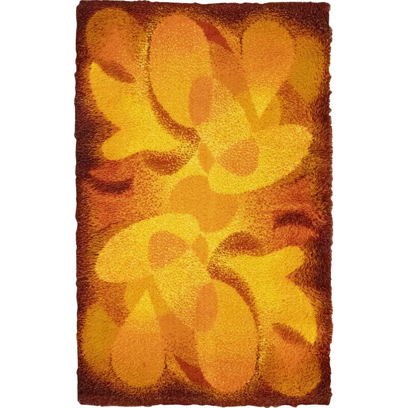 Vintage Desso abstract rug in orange