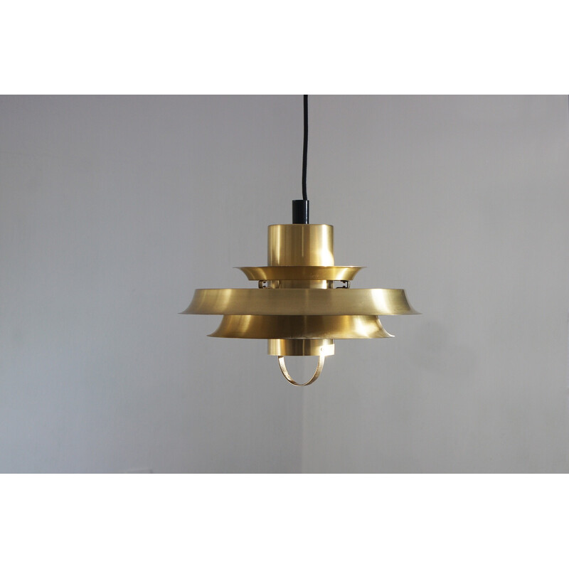 Vintage gold pendant lamp by Vitrika