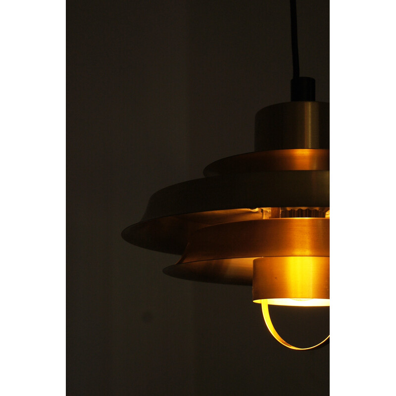 Vintage gold pendant lamp by Vitrika