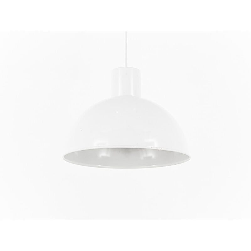 Vintage Midi Bunker pendant lamp in white by Jo Hammerborg for Fog and Mørup, 1970s