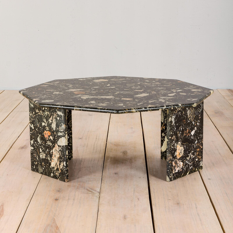 Table basse italienne vintage en terrazzo, 1970