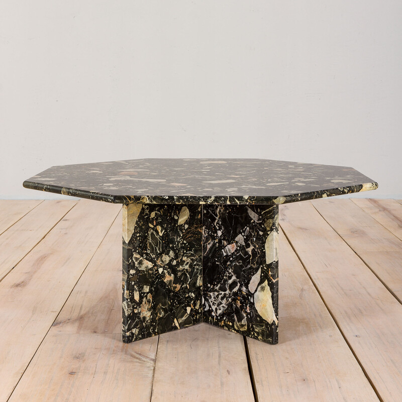 Table basse italienne vintage en terrazzo, 1970