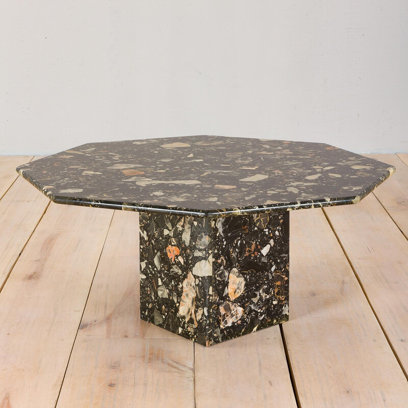 Table basse italienne vintage en terrazzo, 1970