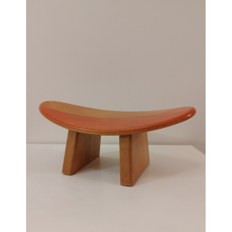 Vintage Shaggy meditation stool by Alain Gaubert