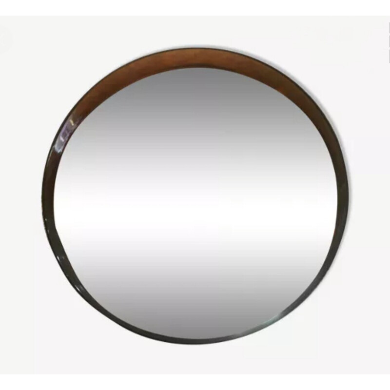 Vintage round wall mirror Syla 710, France 1970