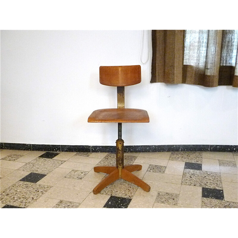 Bureaustoel model 350 industriële stijl van Ama Elastik - 1950