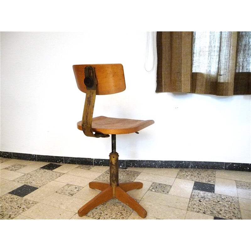 Bureaustoel model 350 industriële stijl van Ama Elastik - 1950