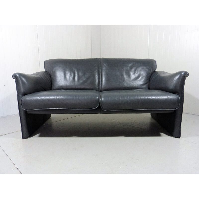 Vintage 2-seater leather sofa by Jori, Belgium 1980s