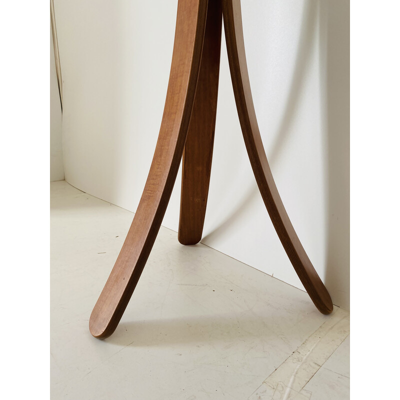 Vintage cherry wood coat rack, Italy 1980s