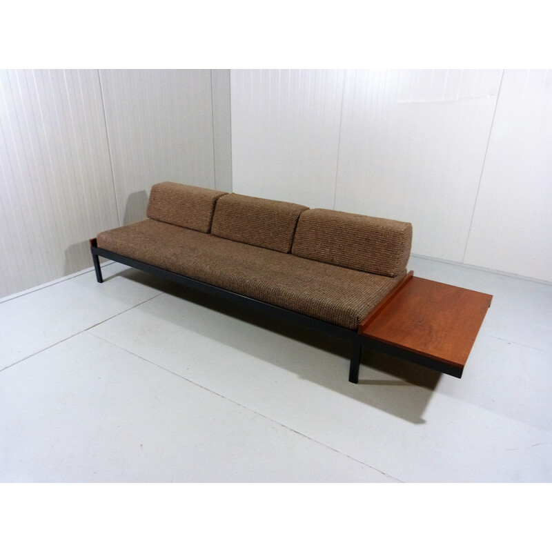 Vintage wool and teak daybed by Friso Kramer for Auping, Netherlands 1960s