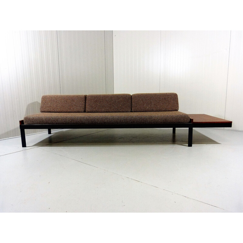 Vintage wool and teak daybed by Friso Kramer for Auping, Netherlands 1960s