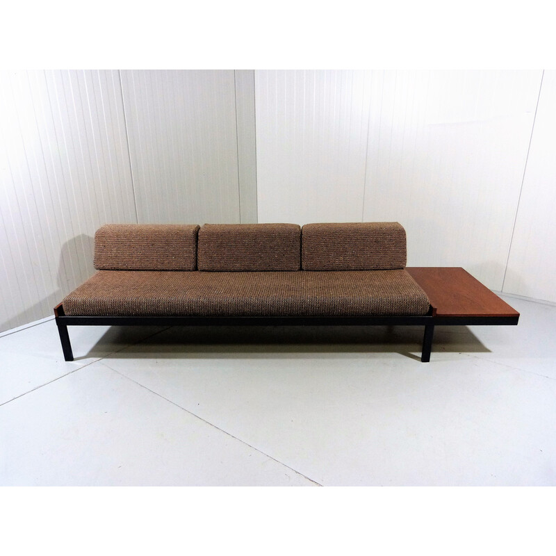 Vintage wool and teak daybed by Friso Kramer for Auping, Netherlands 1960s