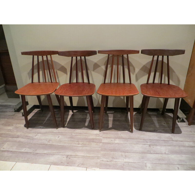 Set of 4 Danish chairs in teak by Poul Volther for Frem Rojle - 1960s