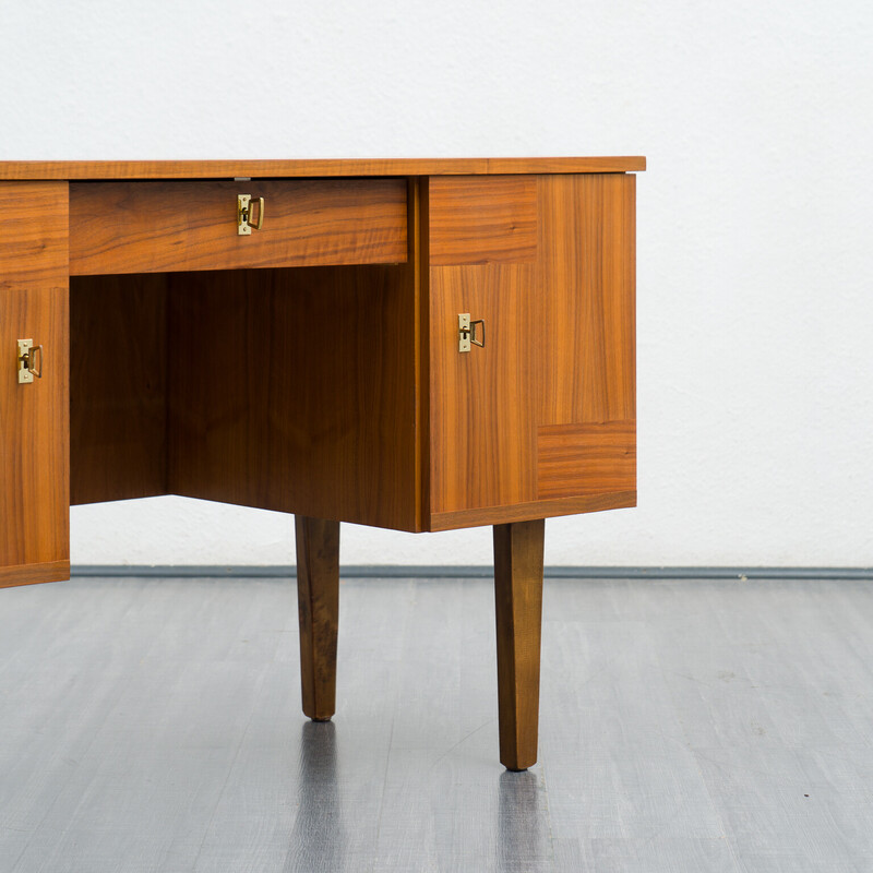 Bureau minimaliste vintage en noyer, 1960