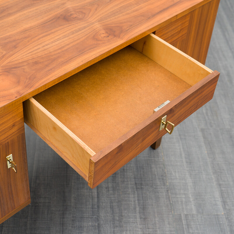 Vintage minimalist walnut desk, 1960s