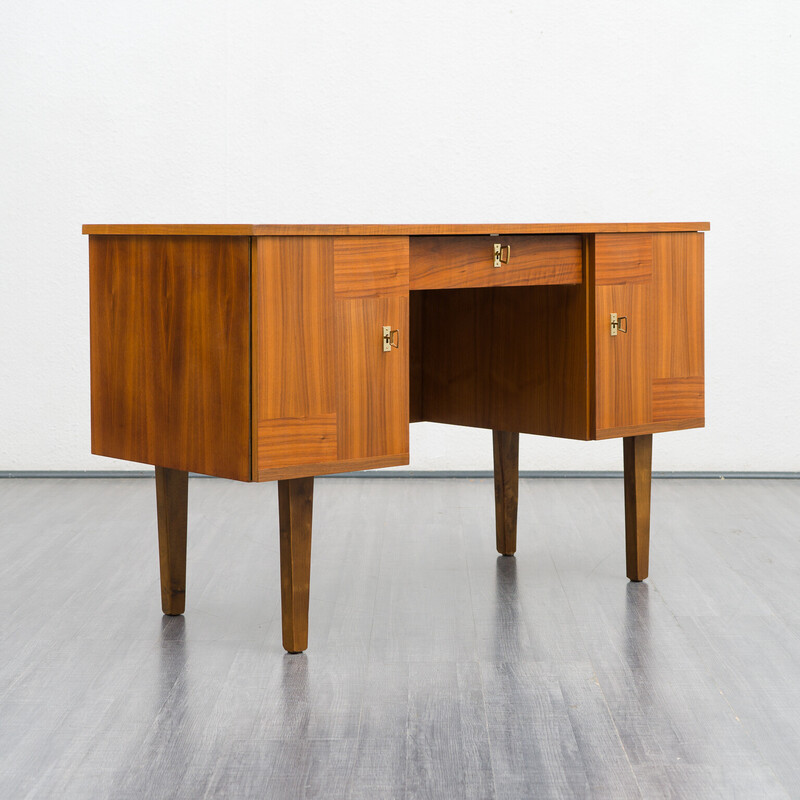 Vintage minimalist walnut desk, 1960s
