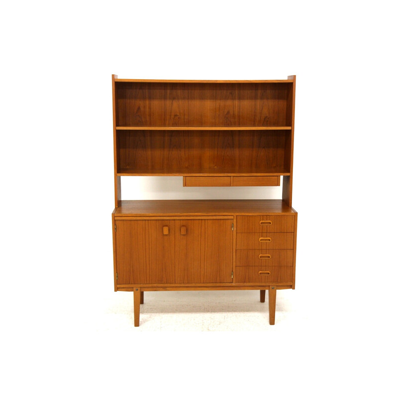 Vintage bureau in teak en beuken, Zweden 1960