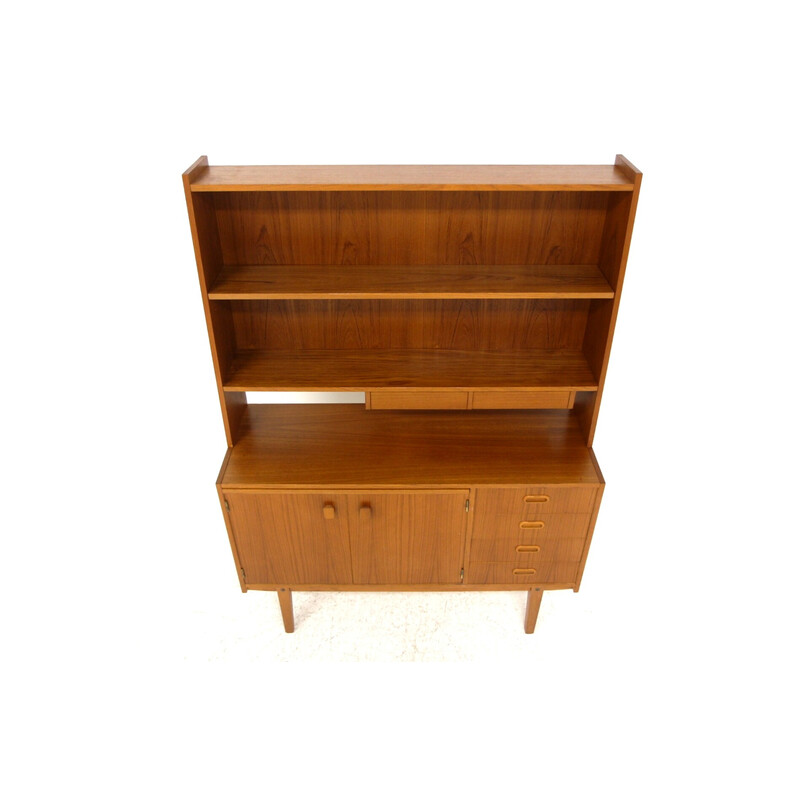 Vintage teak and beechwood secretary, Sweden 1960s