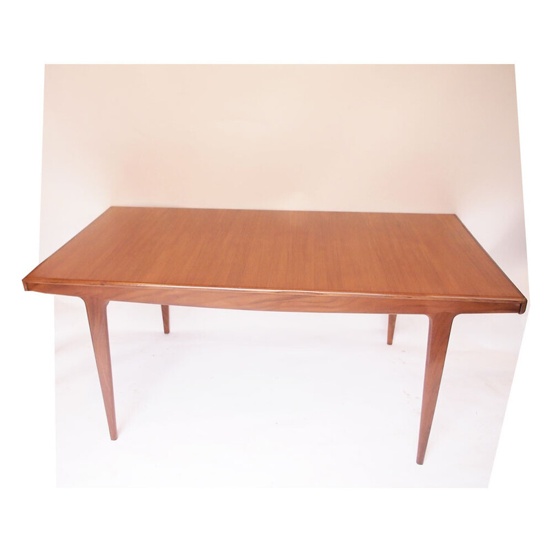 Mesa de teca escandinava vintage más joven, 1960