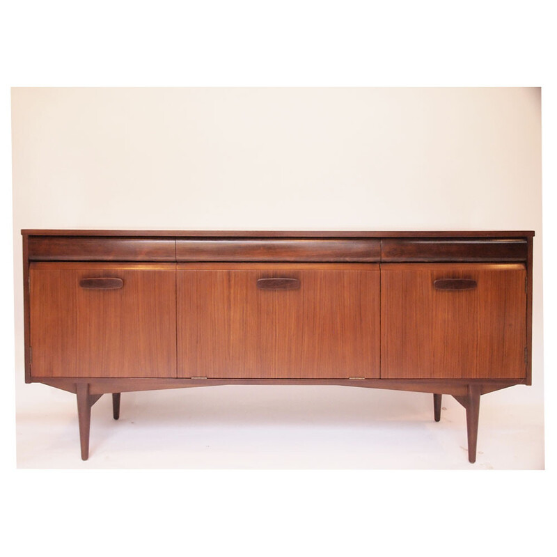 Enfilade scandinava vintage in teak e palissandro, 1950-1960