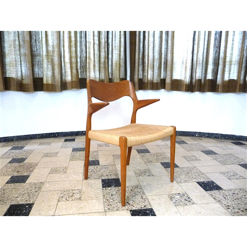 Danish chair in teak model 55 by Niels O. Møller for J.L. Møller - 1960s