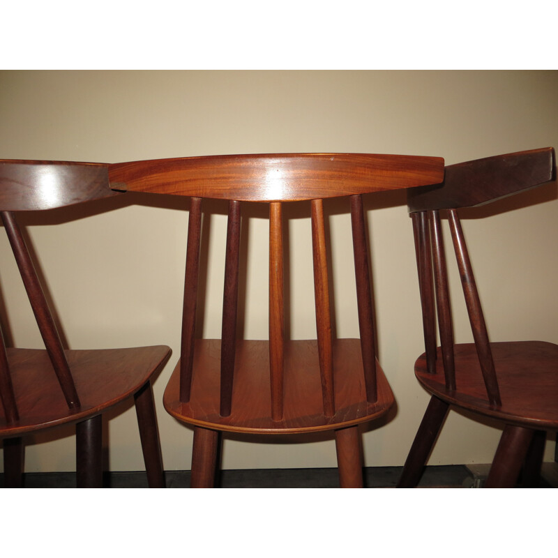 Set of 4 Danish chairs in teak by Poul Volther for Frem Rojle - 1960s