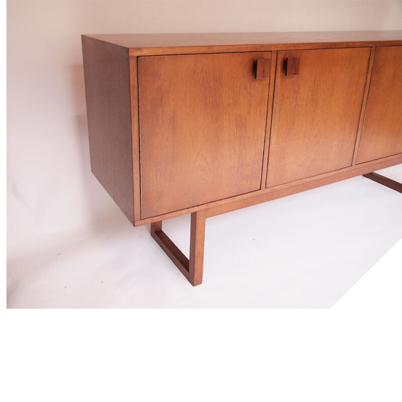 Credenza scandinava in teak color miele, 1950-1960