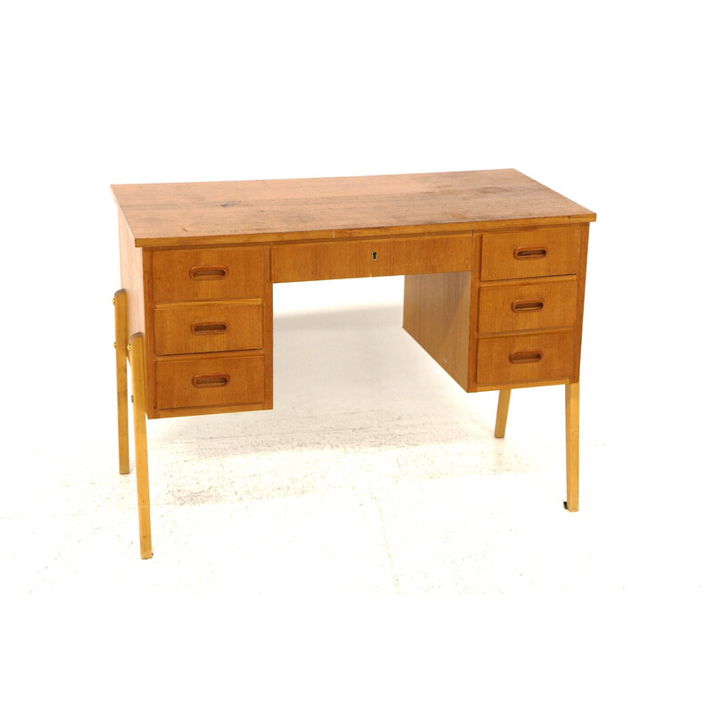 Vintage teak desk, Sweden 1950