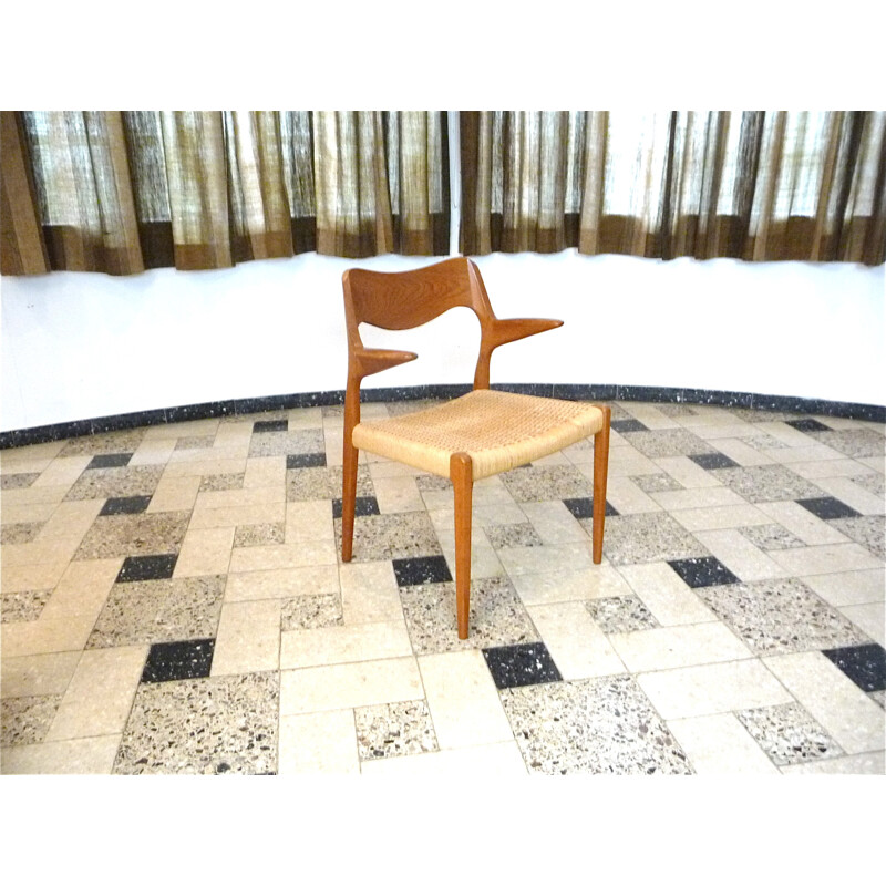 Danish chair in teak model 55 by Niels O. Møller for J.L. Møller - 1960s