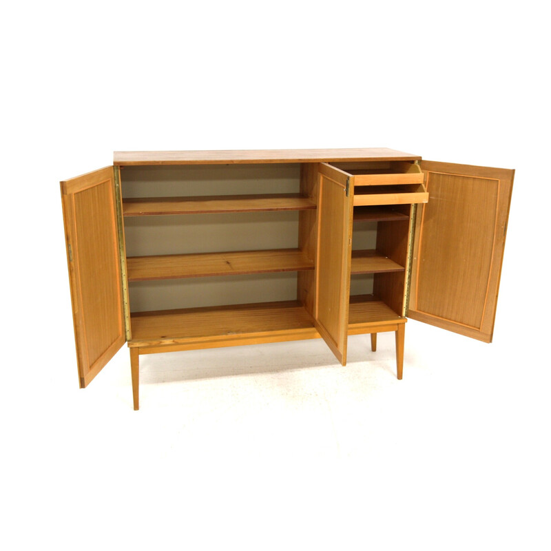 Vintage teak and beechwood cabinet, Sweden 1950