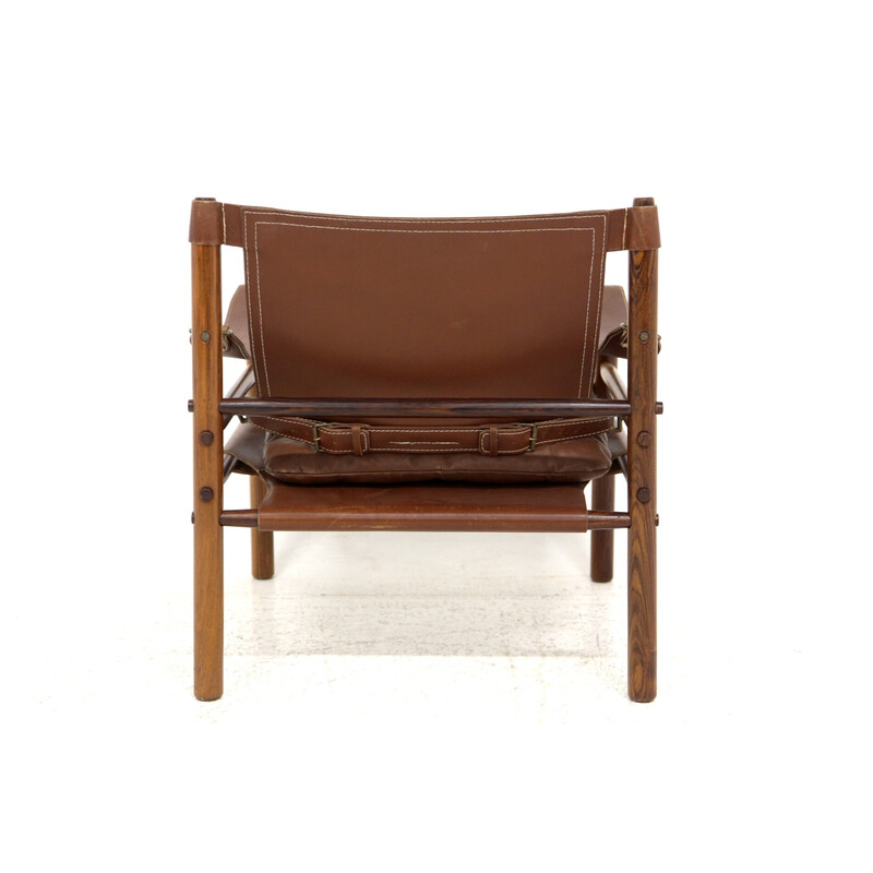 Vintage "Sirocco" armchair in rosewood and leather by Arne Norell, Sweden 1960