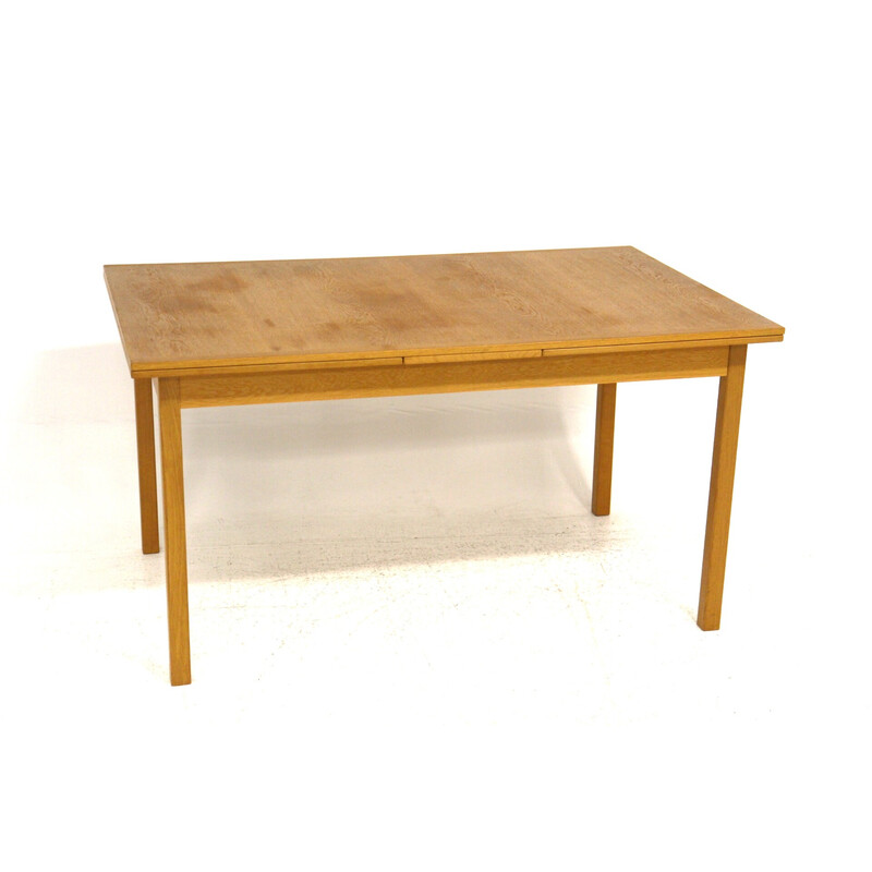 Vintage eikenhouten portefeuille tafel van Troeds, Zweden 1960