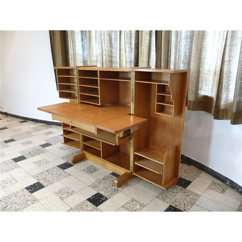 Folding desk cabinet produced by Mumenthaler & Meier - 1950s
