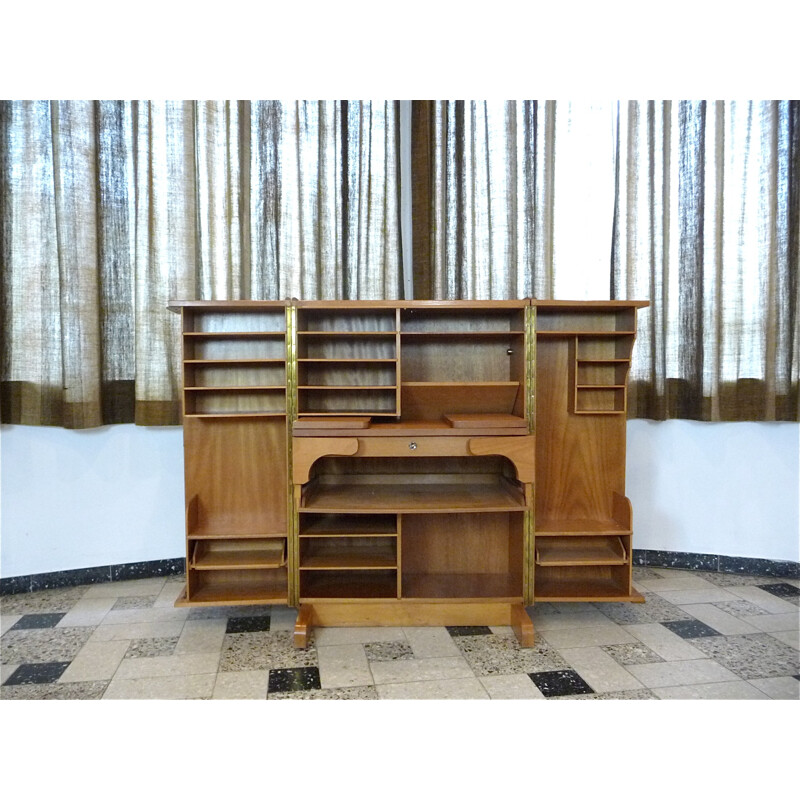 Folding desk cabinet produced by Mumenthaler & Meier - 1950s