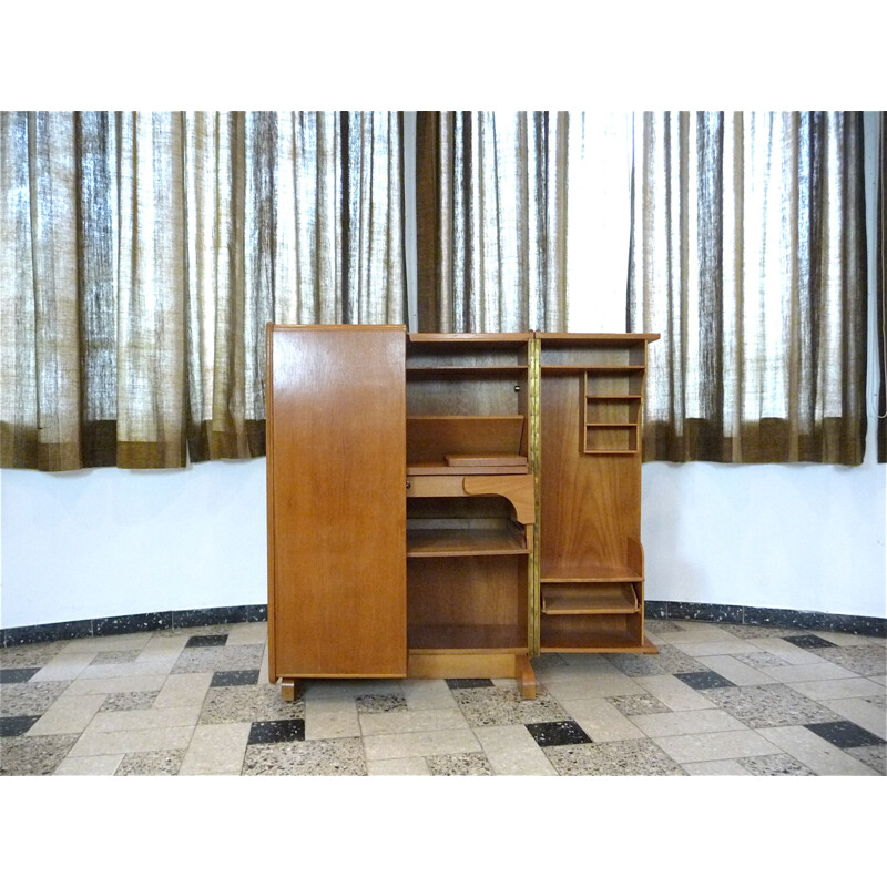 Folding desk cabinet produced by Mumenthaler & Meier - 1950s