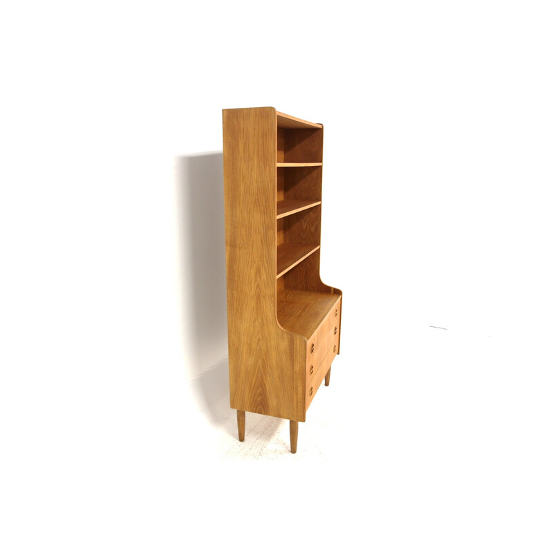 Vintage oakwood bookcase, Sweden 1960s