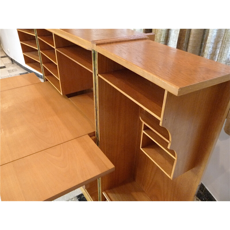 Folding desk cabinet produced by Mumenthaler & Meier - 1950s