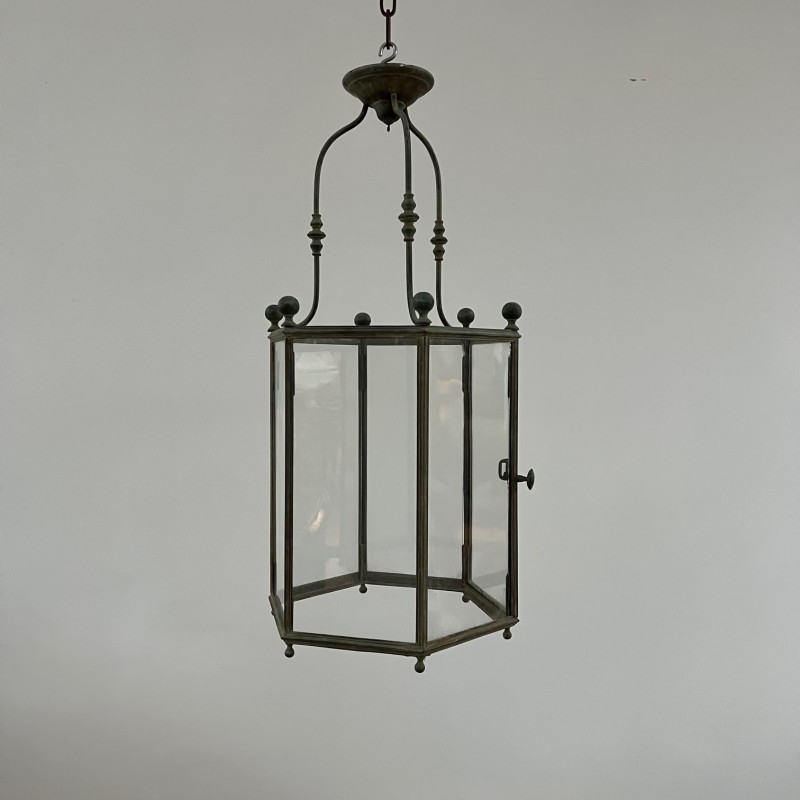 Vintage brass lantern, England 1930s