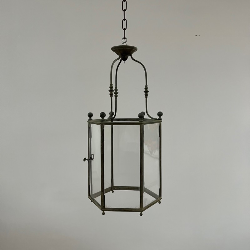 Vintage brass lantern, England 1930s