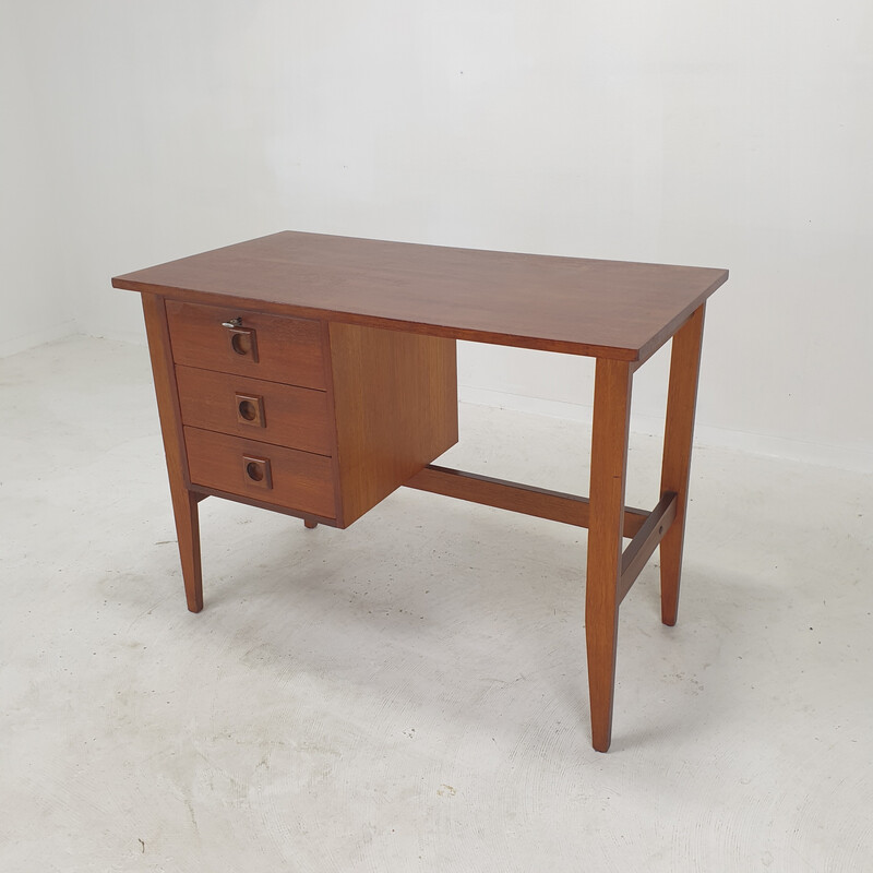 Vintage danish teak desk, Denmark 1970s