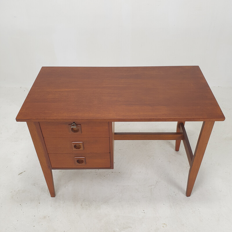 Vintage danish teak desk, Denmark 1970s