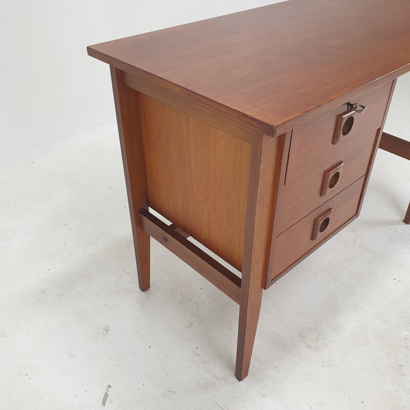 Scrivania danese vintage in teak, Danimarca, anni '70