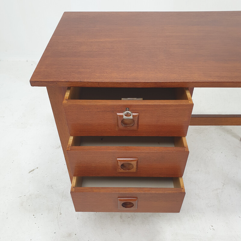 Vintage danish teak desk, Denmark 1970s