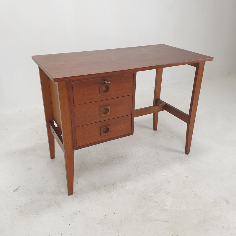 Vintage danish teak desk, Denmark 1970s